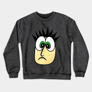 Disappointed Funny Face Cartoon Crewneck Sweatshirt